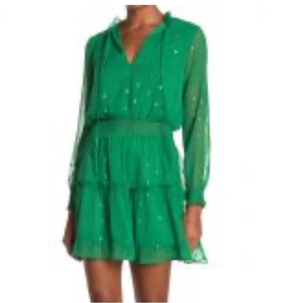 NSR as seen on TV Vibrant Green Long Sleeve Dress